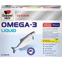 New Omega-3 Liquid system, 3X150 ml Omega 3 Kapseln|Augenvitamine