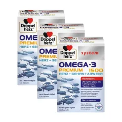 Sale Doppelherz Omega-3 Premium 1500 system Kapseln, 3x120 St
