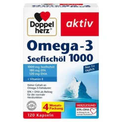 Clearance Doppelherz Omega-3 Seefischöl 1000 Kapseln, 120 St