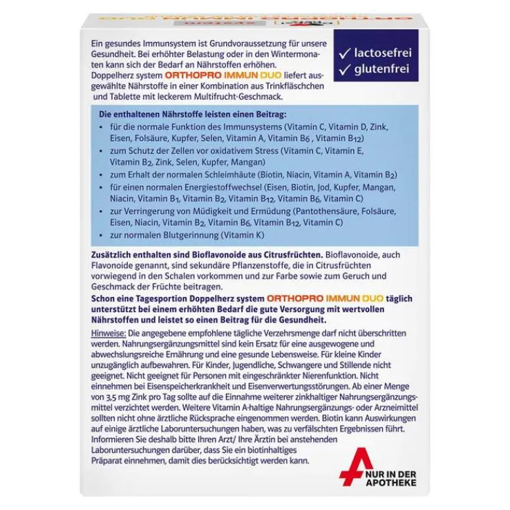 Doppelherz Orthopro Immun Duo system Trinkampullen, 7 St