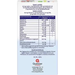 Best system Augen Sehkraft+Schutz Kapseln, 60 St Augenvitamine