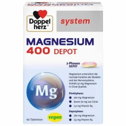 Doppelherz system Magnesium 400 Depot Tabletten, 60 St