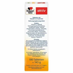 Hot Doppelherz Vitamin C 1000 + D3 + Zink Depot Tabletten, 100 St