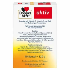 New Doppelherz Vitamin C 1000 + D3 + Zink Direct Pellets, 40 St