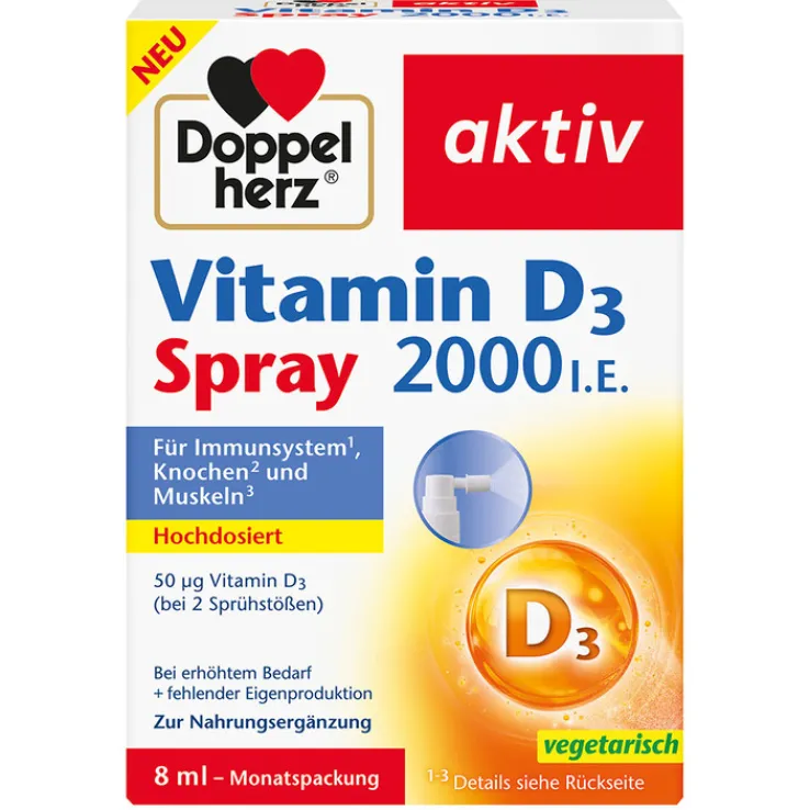 Doppelherz Vitamin D3 2000 I.E. Spray, 8 ml