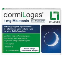 New Dr. Loges dormiLoges Melatonin plus Tryptophan Filmtabletten, 30 St