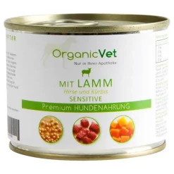 OrganicVet Dosennahrung Hund Sensitive Lamm, 200 g