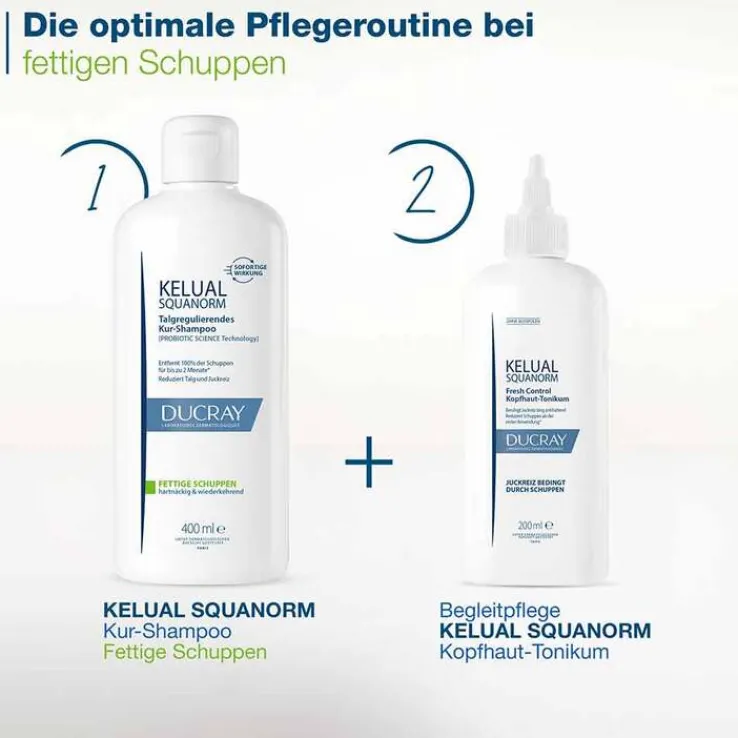 Ducray Kelual Squanorm Anti-Schuppen Shampoo fettig, 400 ml