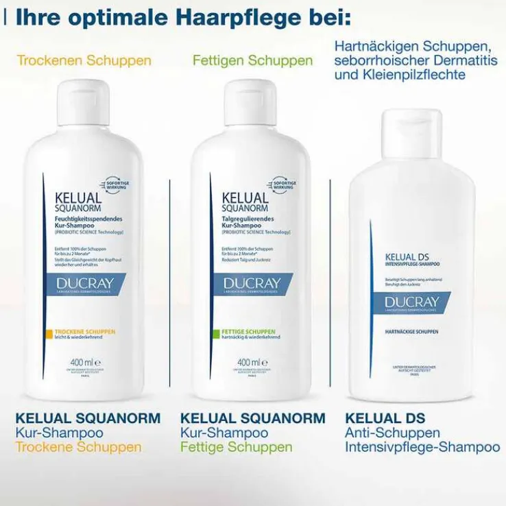 Ducray Kelual Squanorm Anti-Schuppen Shampoo fettig, 400 ml