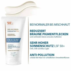 Sale Ducray Melascreen schützendes Fluid SPF 50 + , 50 ml