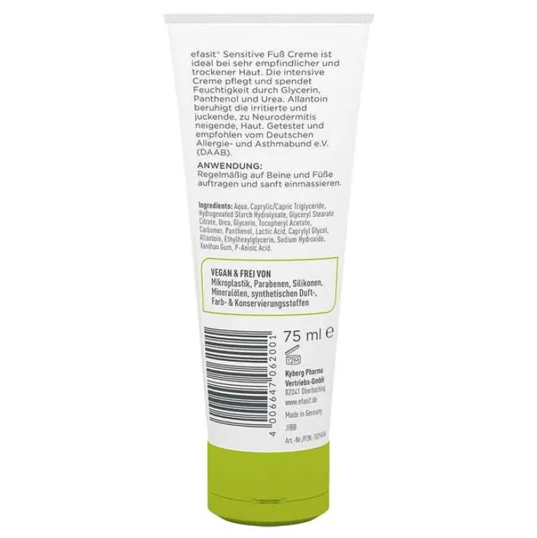 Hot Efasit Sensitive Fußcreme, 75 ml