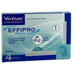 Virbac EFFIPRO® 50 mg SPOT-ON für Katzen, 4 St
