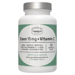 New Eisen 15 mg + Vitamin C vegan Kapseln, 60 St Vitamin C (Ascorbinsäure)
