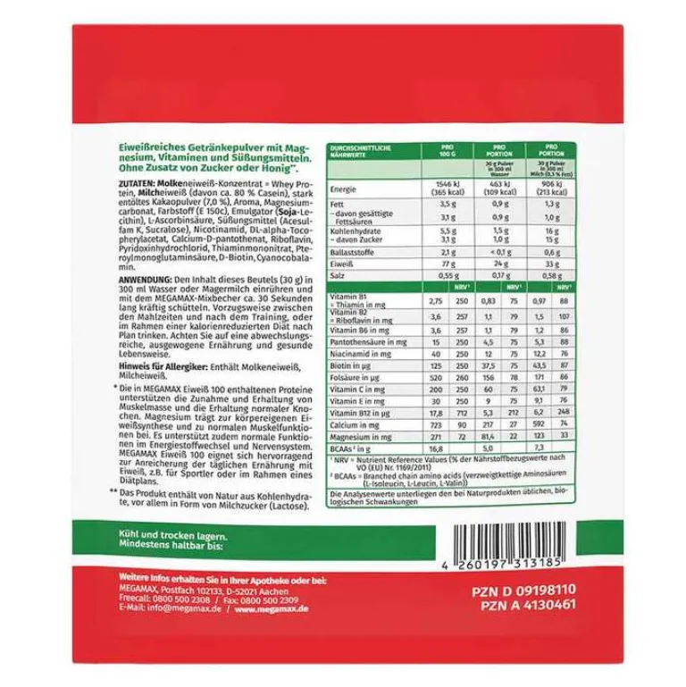 New Eiweiss 100 Schoko Pulver, 30 g Eiweißpulver