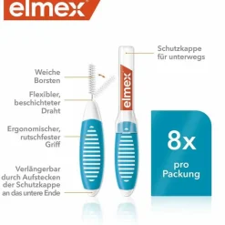 Best Interdentalbürsten Iso Größe 3 0,6 mm blau, 8 St Zwischenraumreinigung
