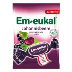 Em-eukal Hustenbonbons Johannisbeere gefüllt zuckerfrei, 75 g