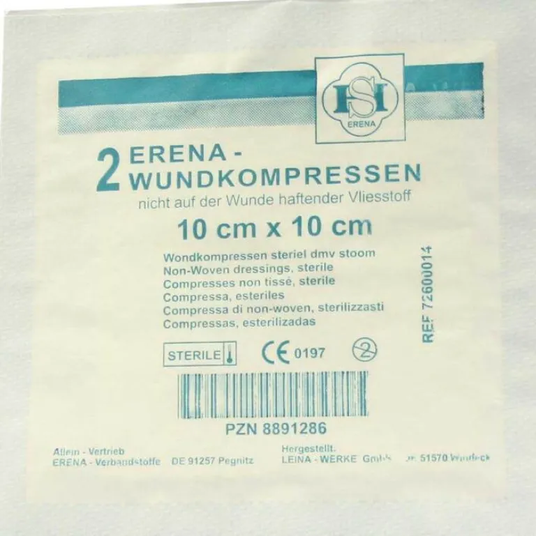 Hot Steril Vlieskompressen, 2 St Sterile Kompressen