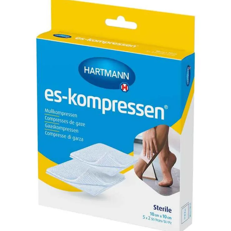 es-kompressen® Mullkompressen 10 cm x 10 cm steril, 5X2 St
