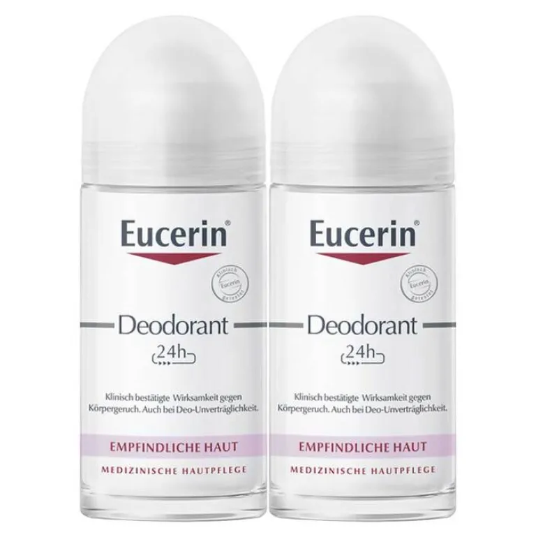 Deodorant Empfindliche Haut 24h Roll-on , 2X50 ml Antitranspirant & Deo