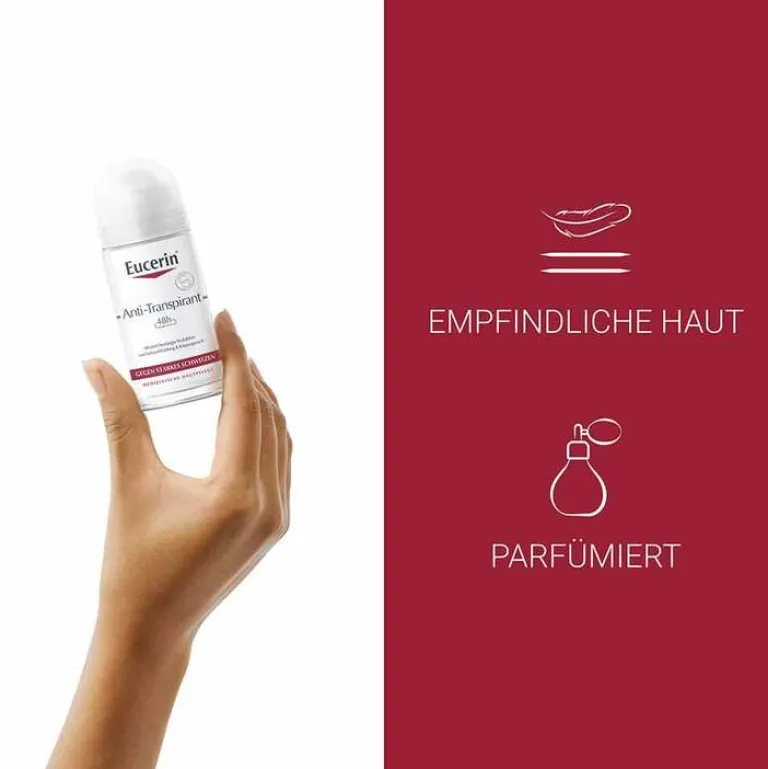 Deodorant Empfindliche Haut 24h Roll-on , 2X50 ml Antitranspirant & Deo