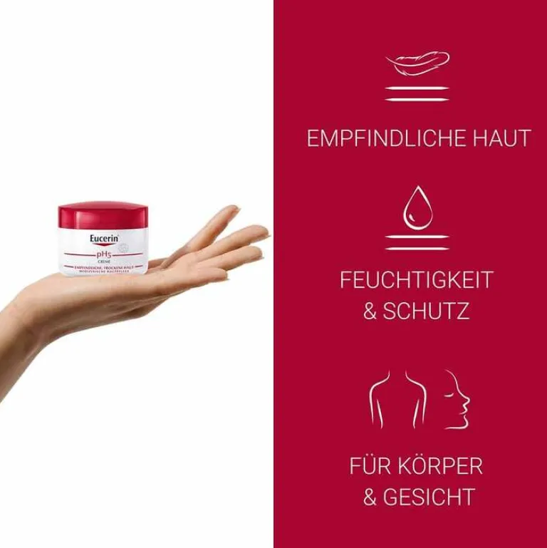 Eucerin pH5 Creme empfindliche Haut, 75 ml
