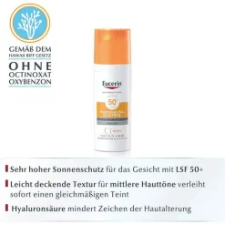 Outlet Eucerin Sun CC Gel-Creme getönt mittel LSF 50 + , 50 ml