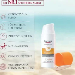 Outlet Eucerin Sun CC Gel-Creme getönt mittel LSF 50 + , 50 ml