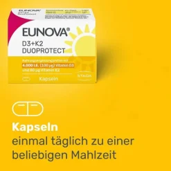 Eunova Duoprotect D3 + K2 4000 I.E. / 80 µg Kapseln, 30 St