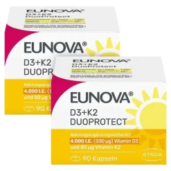 Discount Eunova Duoprotect D3 + K2 4000 I.E. / 80 µg Kapseln , 2X90 St