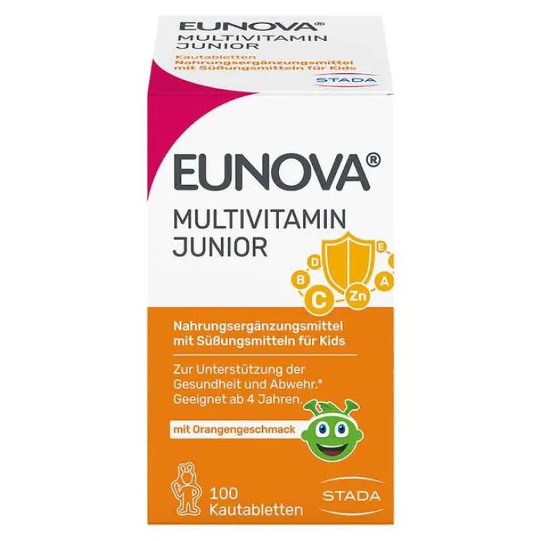 Sale Junior Kautabletten mit Orangengeschmack, 100 St Kinder Multivitamine|Multivitamine