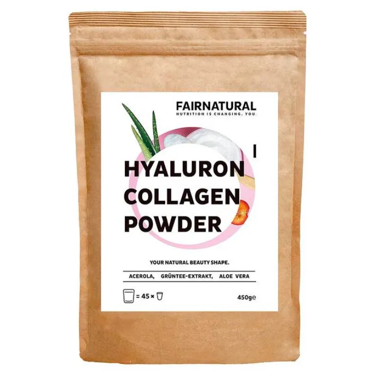 Fairnatural Kollagen Hyaluron + Vitamin C Pulver, 450 g