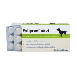 akut Kautabletten bei und nach Durchfall für Hunde, 24 St Magen & Darm