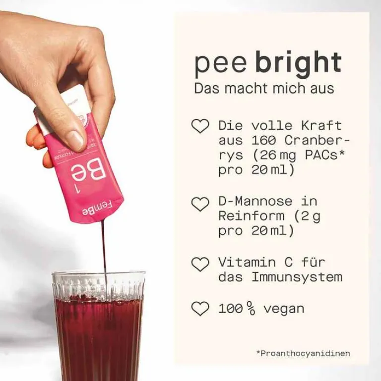Sale Fembe Be1 Cranbe Liquid Formular, 9X20 ml Vitamin C (Ascorbinsäure)|Mannose