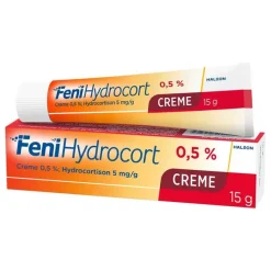 New Fenihydrocort Creme 0,5 %, Hydrocortison 5 mg/g, wirksam bei Hautentzündungen, 15 g