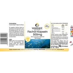 Fischöl Kapseln 500 mg, 100 St Omega 3 Kapseln