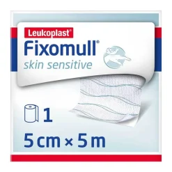 Fixomull Skin Sensitive 5 cmx5 m, 1 St Mullbinden