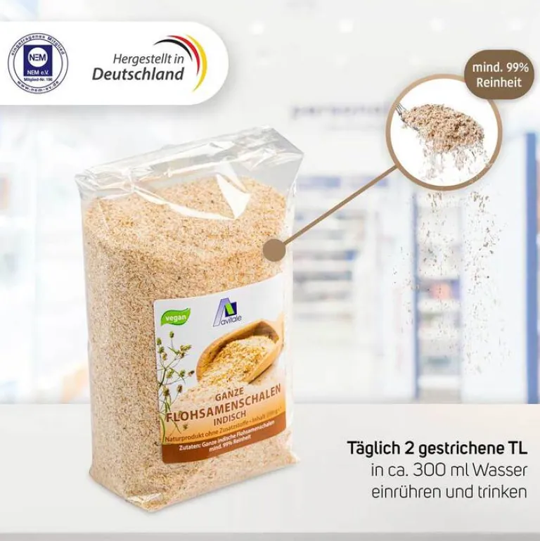 Outlet Avitale Flohsamenschalen indisch, 500 g