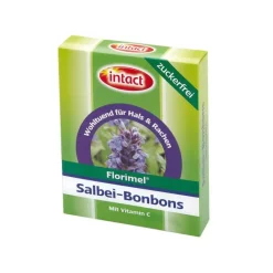 Hot Florimel Salbeibonbons mit Vitamin C, 40 g Husten & Halsbonbons