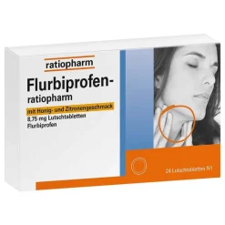 Sale Flurbiprofen-ratio mit Honig- und Zitronengeschmack 8,75mg Lut., 24 St Halsschmerztabletten