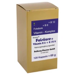 Best Folsäure + Vitamin B6 + B12 Komplex N Kapseln, 120 St Vitamin B9 (Folsäure)|Vitamin B Komplex