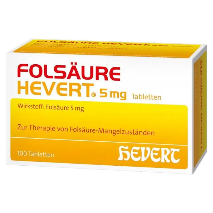 Folsäure Hevert 5 mg Tabletten, 100 St