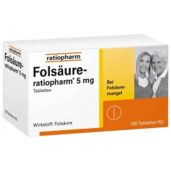 Hot Ratiopharm Folsäure 5 mg Tabletten, 100 St