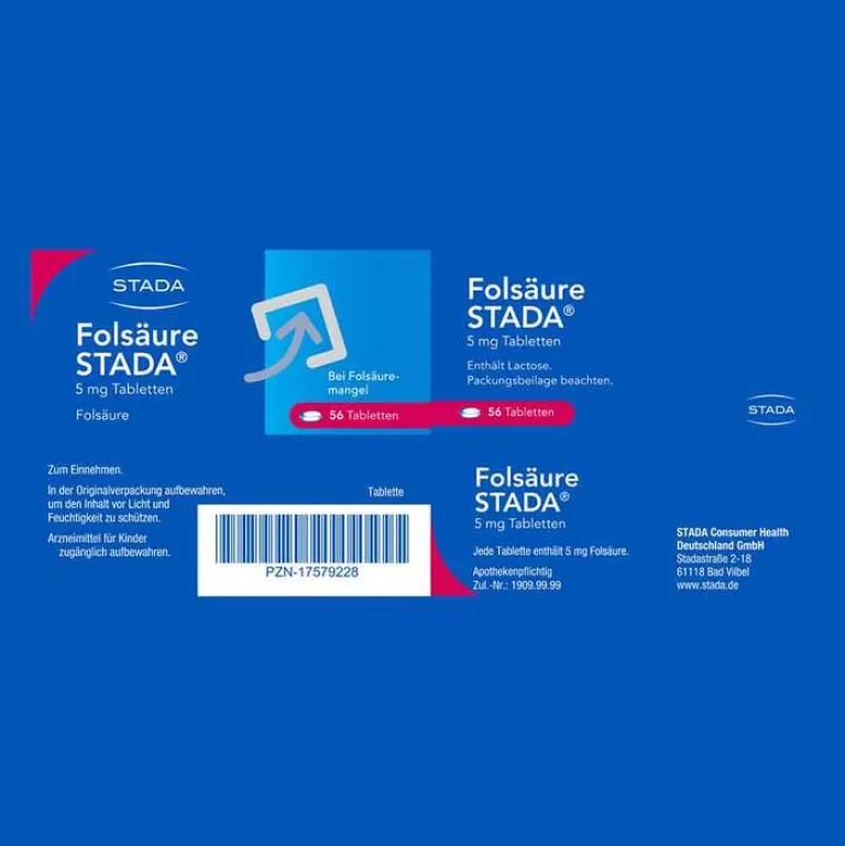 Online Stada Folsäure ® 5 mg Tabletten, 56 St