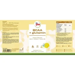 Hot For You Bcca + glutamin Energy & Recovery Zitrone, 480 g