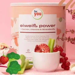 New For You Eiweiß Power Erdbeer-Rhabarber, 750 g