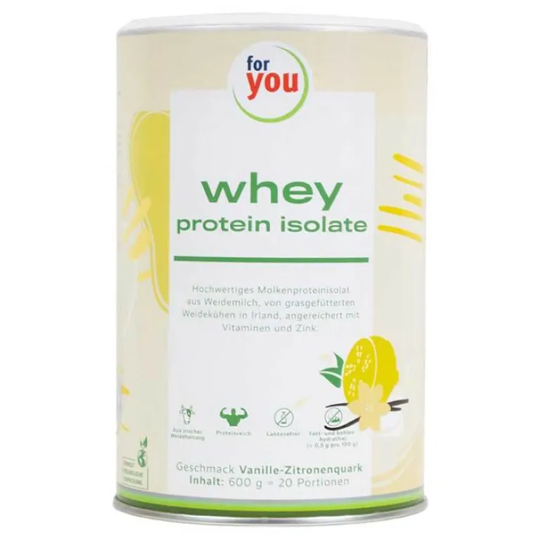 Clearance For You whey protein isolate Vanille-Zitronenquark, 600 g Aminosäuren