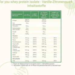 Clearance For You whey protein isolate Vanille-Zitronenquark, 600 g Aminosäuren