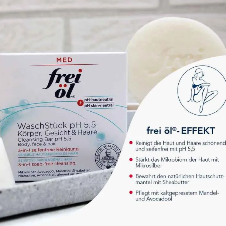 Hot Waschstück pH 5,5 Körper Gesicht Haare, 90 g Duschen & Waschen|Shampoos