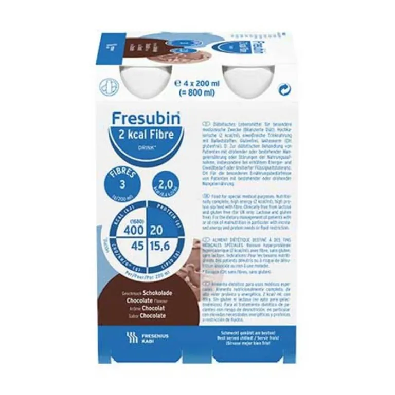 Discount Fresubin 2 kcal fibre Drink Schokolade Trinkflasche, 4X200 ml