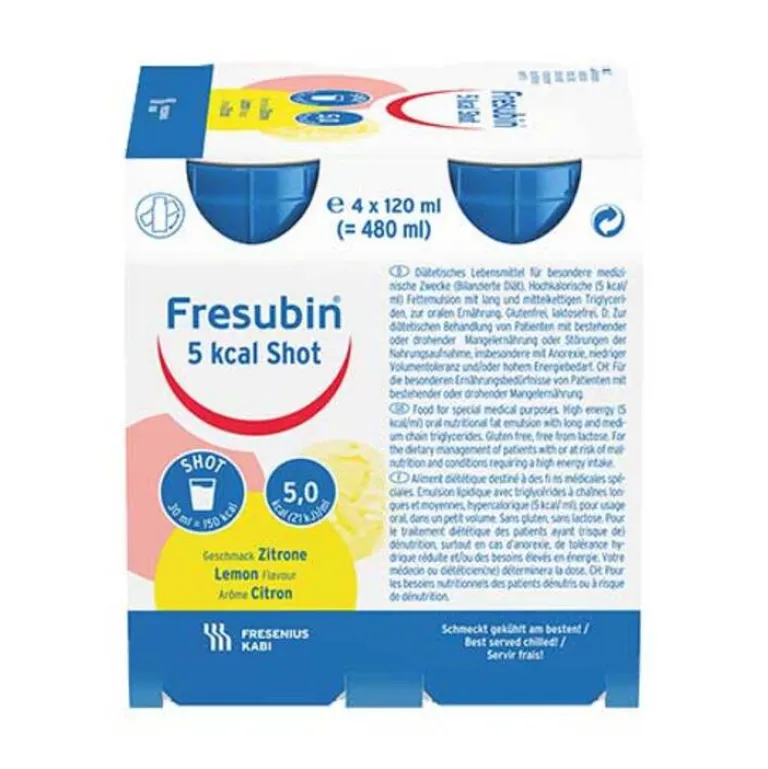 5 kcal SHOT Lemon Lösung, 4X120 ml Trinknahrung